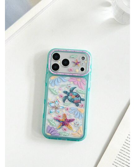 Turtle Painted Hole Minimalist Full Coverage Airbag Anti-Drop Thickened Phone Protective Case Suitable For Ip 17 Ip 17pro Ip 17promax IP16/11/16pro/16plus/16promax/16e/15Promax/13/14/12/XS/XRip15PROMA