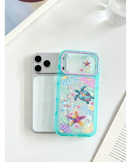 Turtle Painted Hole Minimalist Full Coverage Airbag Anti-Drop Thickened Phone Protective Case Suitable For Ip 17 Ip 17pro Ip 17promax IP16/11/16pro/16plus/16promax/16e/15Promax/13/14/12/XS/XRip15PROMA