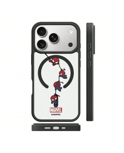 Miniso Marvel Spider-Man Cartoon Highly Attractive Magnetic MagSafe Protective Case Compatible With IPhone 17/17 Pro Max/18 Pro/18 Pro Max/16/17 Pro/15/14/16 Plus/17 Air/13/15 Pro/12/15 Plus Anti-Drop