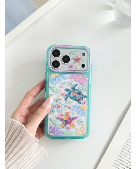 Turtle Painted Hole Minimalist Full Coverage Airbag Anti-Drop Thickened Phone Protective Case Suitable For Ip 17 Ip 17pro Ip 17promax IP16/11/16pro/16plus/16promax/16e/15Promax/13/14/12/XS/XRip15PROMA