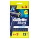 Gillette Blue 3 Disposable Razors with Comfort Gel for Men - 8 Pieces