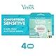 Gillette Venus Comfort Glide Sensitive Women's Razor Refill Cartridges – Pack of 4