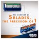 Gillette Fusion 5 Blades Refills, 5 Bladed, 4 Count
