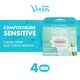 Gillette Venus Comfort Glide Sensitive Women's Razor Refill Cartridges – Pack of 4