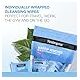 Neutrogena Makeup Remover Cleansing Towelette Singles, Daily Face Wipes To Remove Dirt, Oil, Makeup & Waterproof Mascara, Individually Wrapped, 20 Count