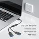 1 PCS USB Splitter Cable 1 IN 2 OUT ，USB 2.0 Male to Dual Female Extension Cord,Double Data+Charger Y Split.