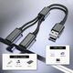 1 PCS USB Splitter Cable 1 IN 2 OUT ，USB 2.0 Male to Dual Female Extension Cord,Double Data+Charger Y Split.