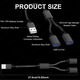 1 PCS USB Splitter Cable 1 IN 2 OUT ，USB 2.0 Male to Dual Female Extension Cord,Double Data+Charger Y Split.