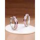 1 Pair Kids Fashion Cubic Zirconia Hoop Earrings For Daily Decoration For Party Jewelry Birthday Gift