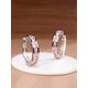 1 Pair Kids Fashion Cubic Zirconia Hoop Earrings For Daily Decoration For Party Jewelry Birthday Gift