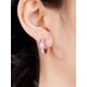 1 Pair Kids Fashion Cubic Zirconia Hoop Earrings For Daily Decoration For Party Jewelry Birthday Gift