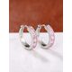 1 Pair Kids Fashion Cubic Zirconia Hoop Earrings For Daily Decoration For Party Jewelry Birthday Gift