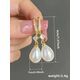 1 Pair Elegant Cubic Zirconia & Faux Pearl Teardrop Earrings, Suitable For Girls Daily Wear, Party Wear Or Birthday Gift