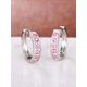 1 Pair Kids Fashion Cubic Zirconia Hoop Earrings For Daily Decoration For Party Jewelry Birthday Gift