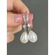 1 Pair Elegant Cubic Zirconia & Faux Pearl Teardrop Earrings, Suitable For Girls Daily Wear, Party Wear Or Birthday Gift