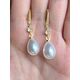 1 Pair Elegant Cubic Zirconia & Faux Pearl Teardrop Earrings, Suitable For Girls Daily Wear, Party Wear Or Birthday Gift