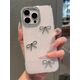 Luxury Pink Bowknot Element Shiny Crystal Rhinestone Fashion Phone Case Luxury Pink Camera Phone Case Compatible With IPhone 16 15 14 13 12 11 Pro Max Plus 3D Glitter Bow Soft Transparent Back Cover W
