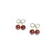 1pair Cherry/Wine Red Cute Fresh Fruit Design Small Stud Earrings For Women, Suitable For Daily, Casual & Business Occasions